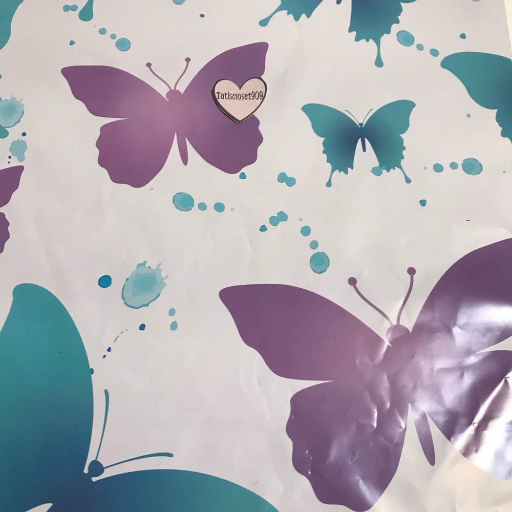 25 white purple blue butterflies polymailers 6x9 - Picture 2 of 2